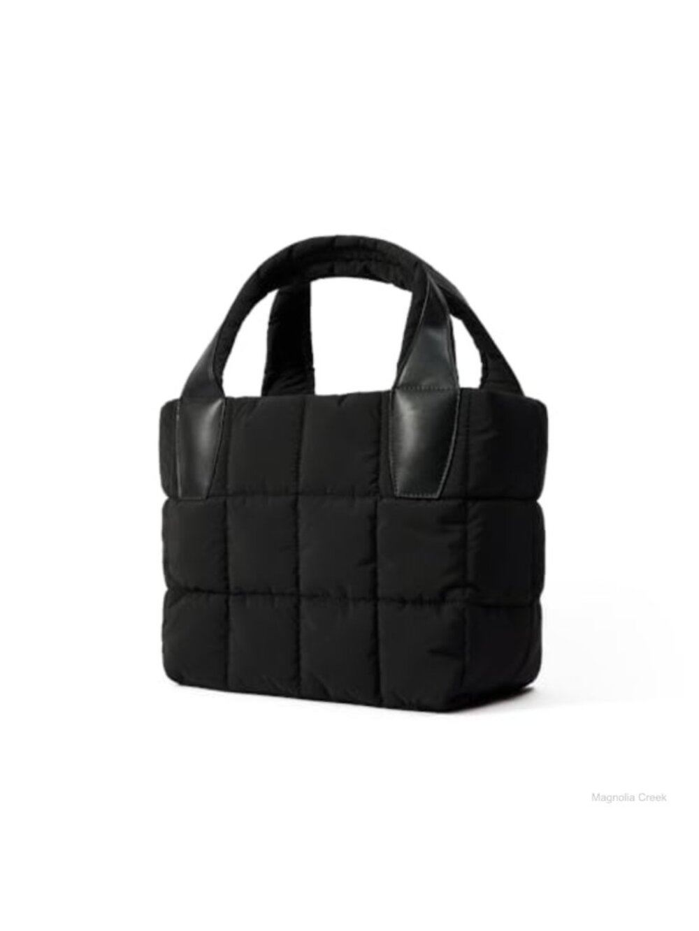 Puffer Tote Bag Waterproof Nylon Zipper Crossbody Adjustable Strap